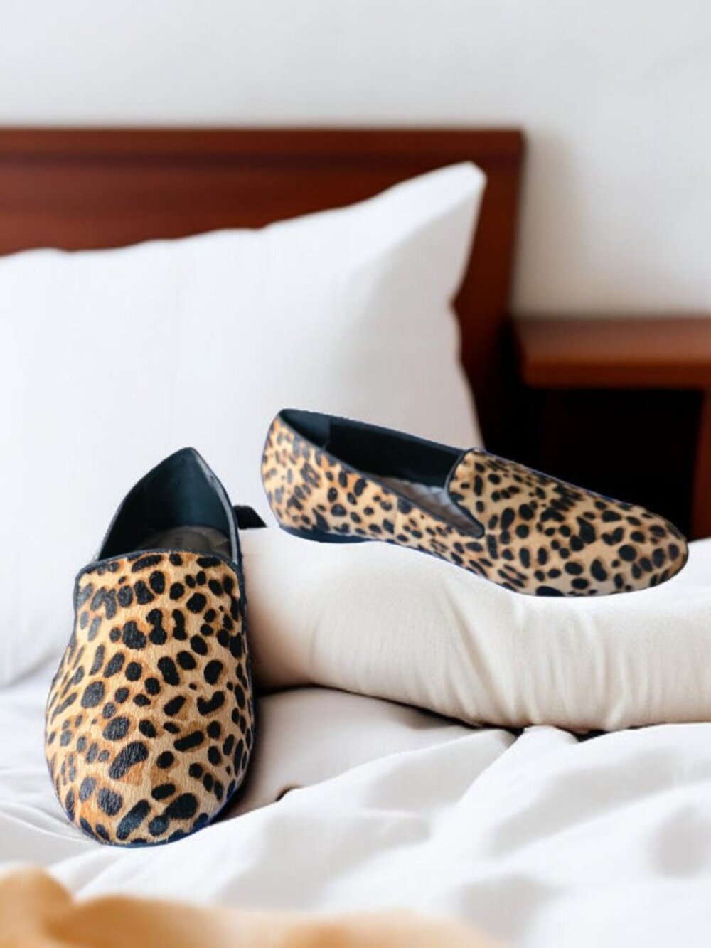 NWOB BIRDIES ( 8 ) "THE STARLING LEOPARD PRINT" Calf Hair Loafer Slip On